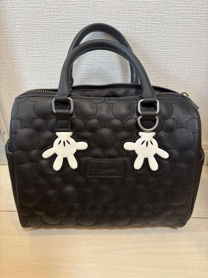 Areeam Ainyan Disney Mickey Minnie Boston Bag Black