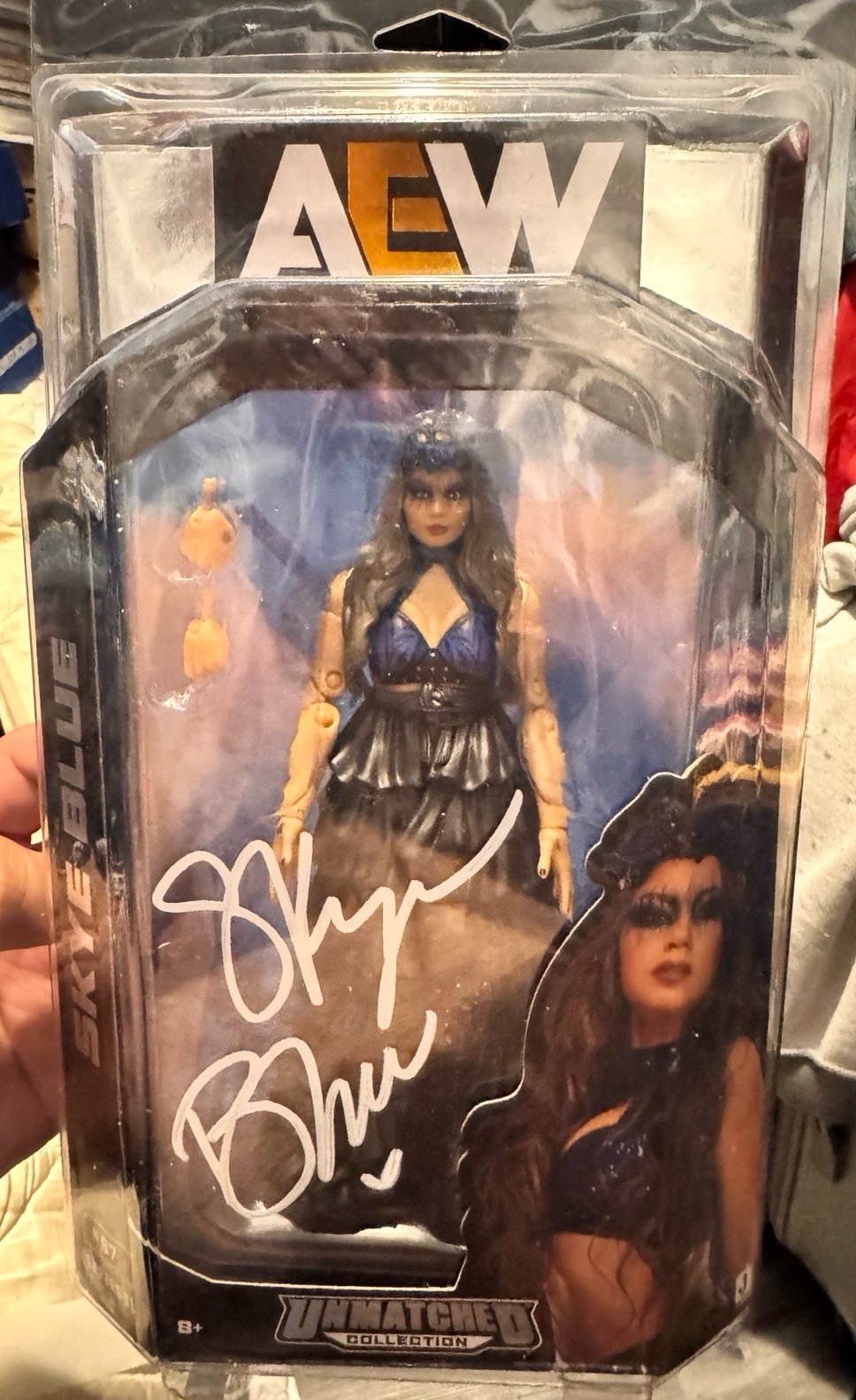 Skye Blue Signed Aew Figure