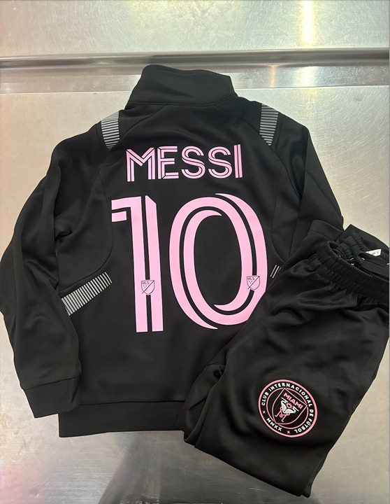 Miami Messi Black Tracksuit Warmup