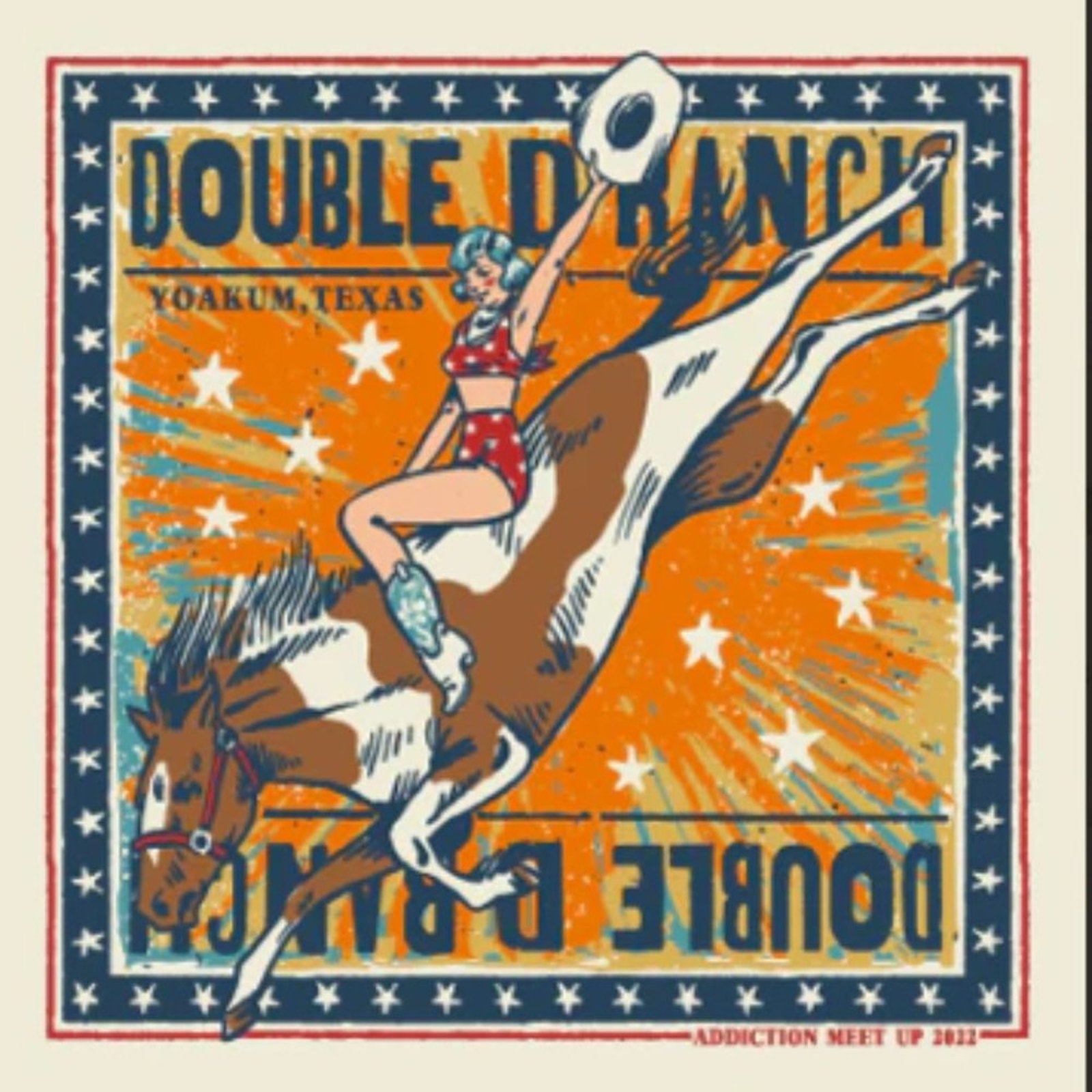 NWT Double D Ranch Addiction Meet-Up 2022 Scarf Bohemian Boho Western