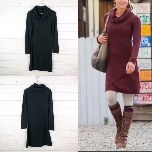 Athleta Camber Sweater Dress Cowl Neck S