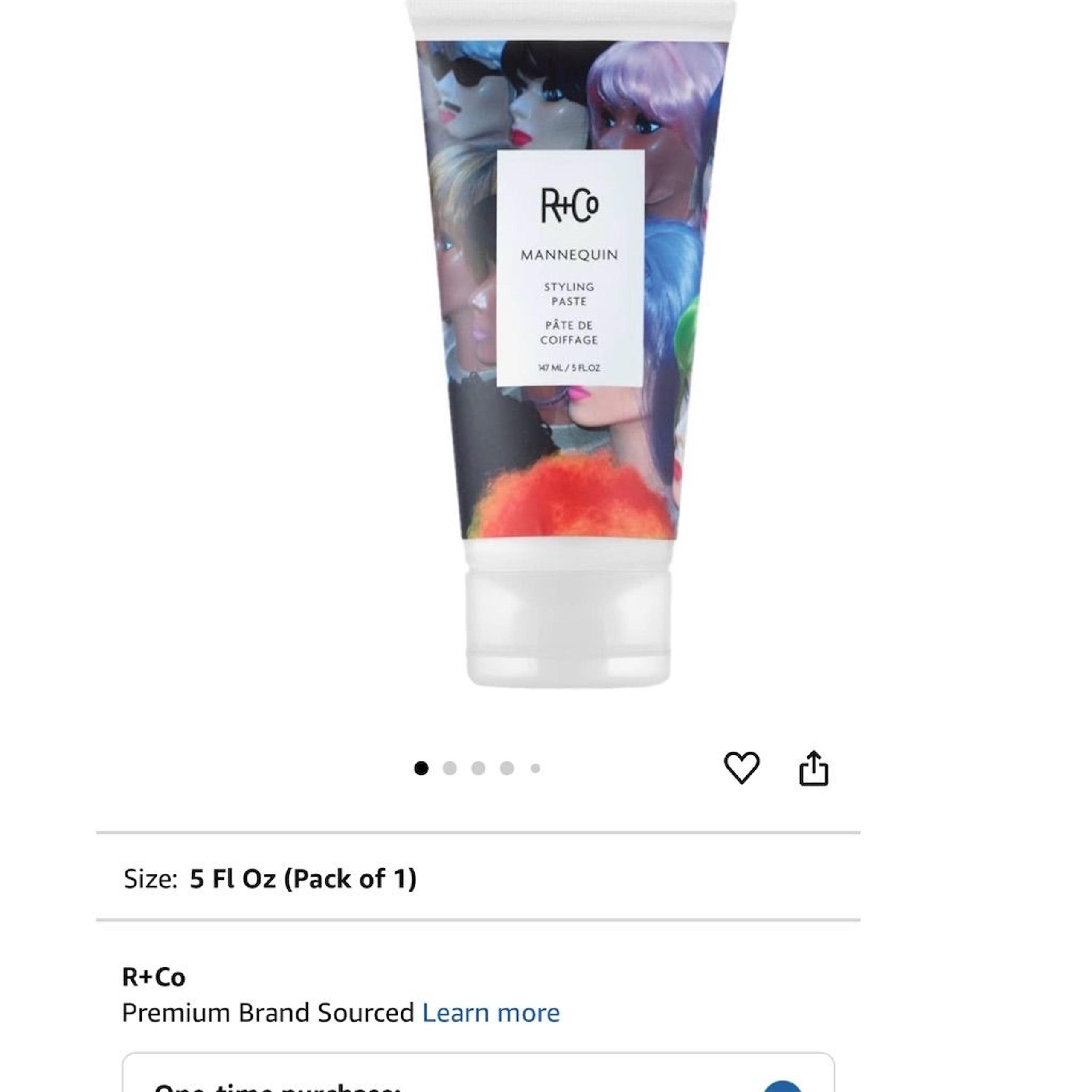 R+Co MANNEQUIN Texturizing Styling Paste 5oz Strong Hold Unisex Hair