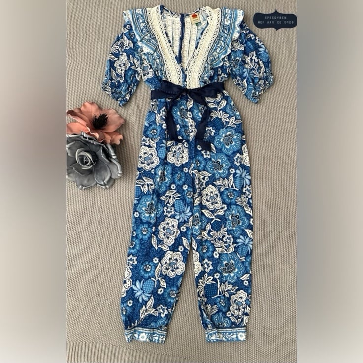 Farm Rio Full of Flowers Nantucket Hamptons Jumpsuit XL