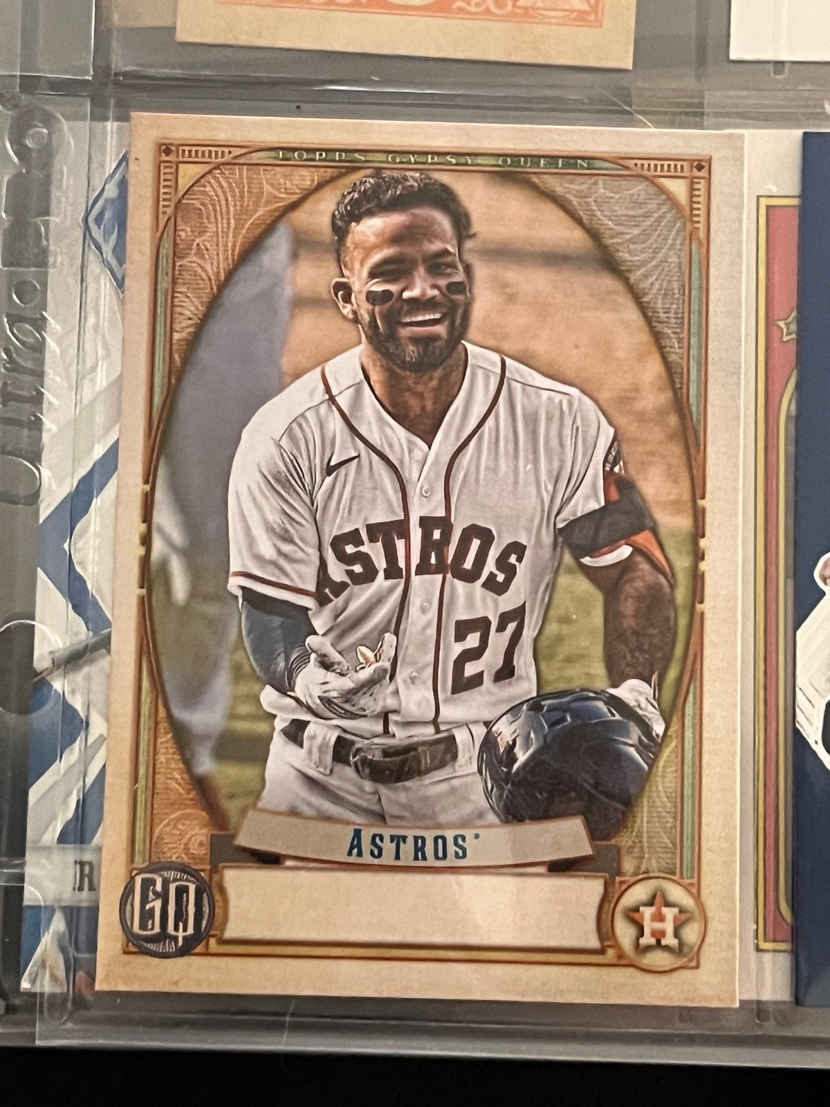Blank plate trading card Jose altuve