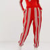 adidas Originals x Ji Won Choi mixed stripe track pant in red Size Small