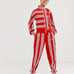 adidas Originals x Ji Won Choi mixed stripe track pant in red Size Small