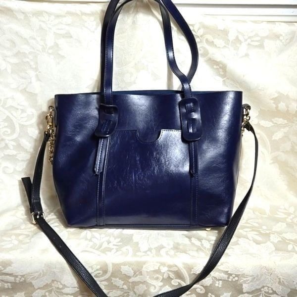 Steve Madden Deep Blue Tote Bag with Crossbody Strap