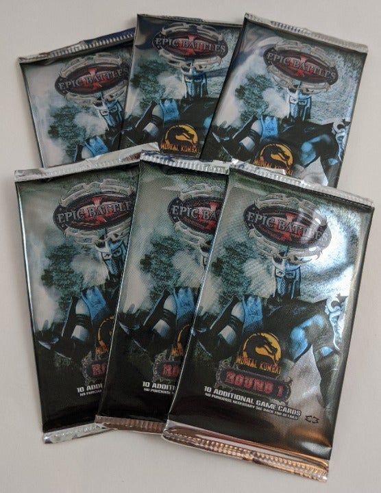 Mortal Kombat Epic Battles 6 Booster Pack LOT TCG CCG Trading Card Game