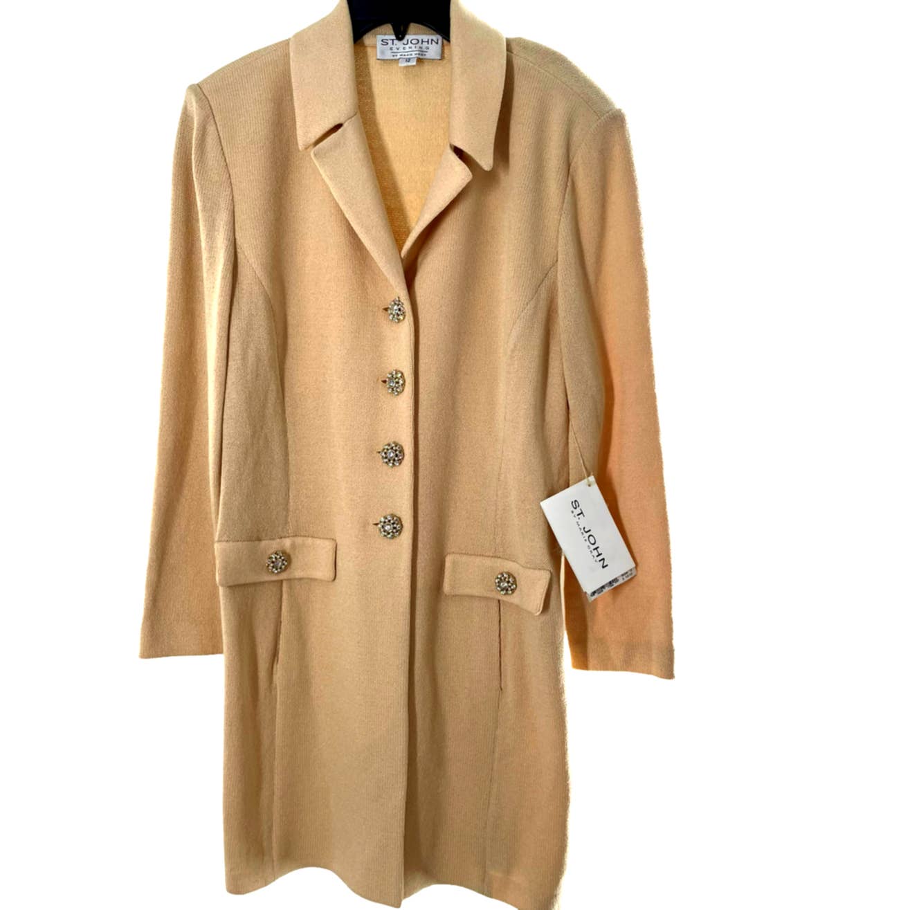 NWT RETAIL $1010 ST. JOHN COLLECTION CHAMPAGNE JACKET BY MARIE GRAY