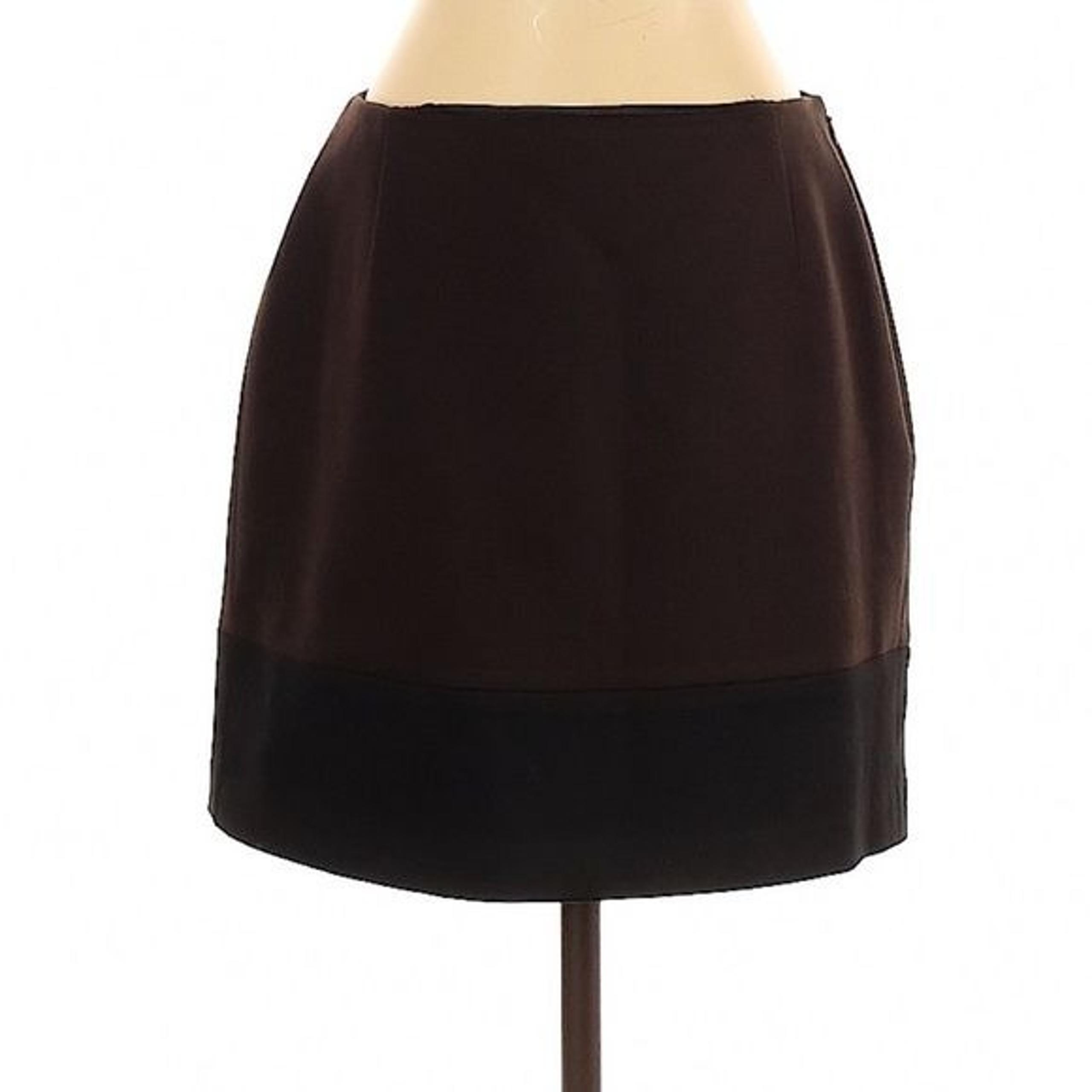 Tahari Elena Color Block brown/Black mini Skirt 4