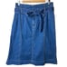 Madewell Indigo Stretch Denim Paperbag Midi Skirt Women's Size 10 NWT