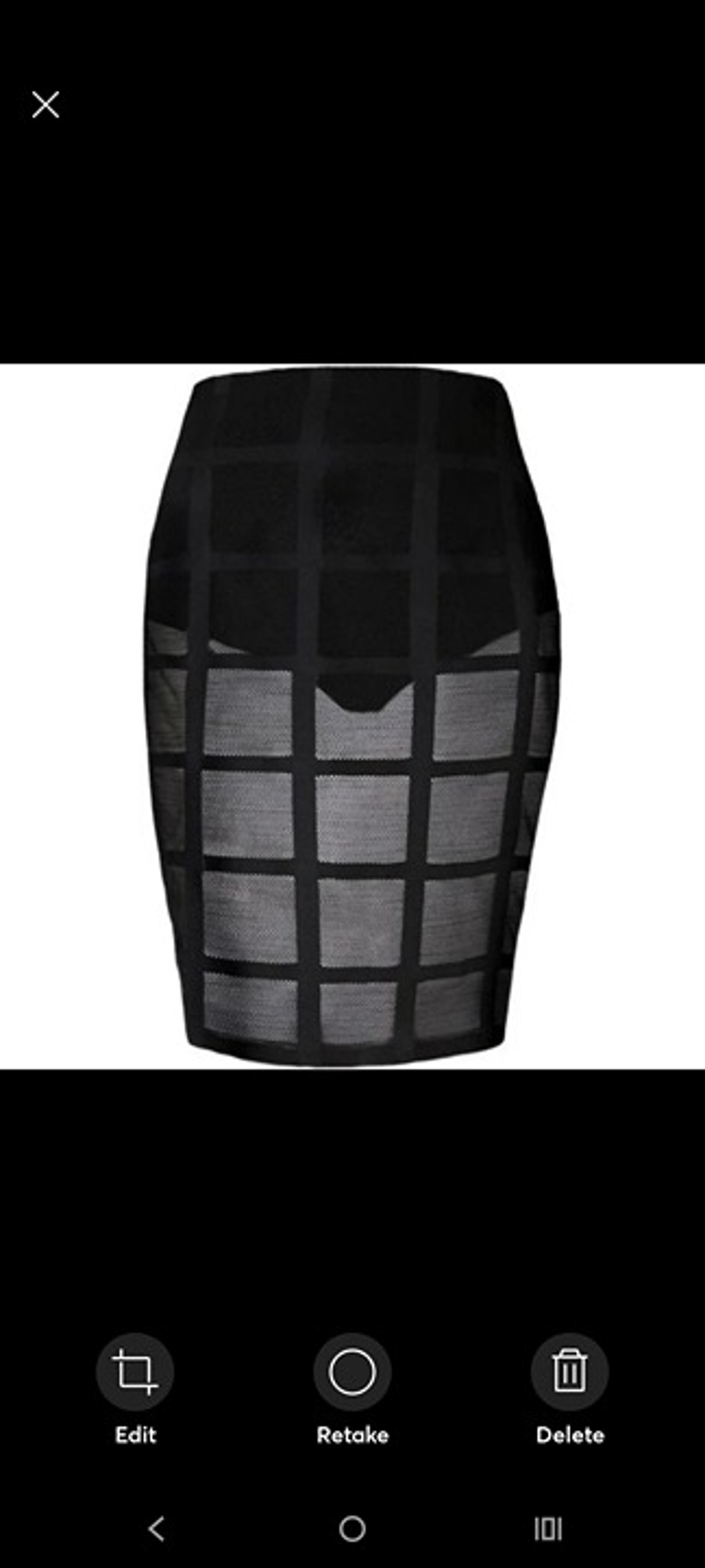 Fashion Nova Plus Black Mesh See thru Knee Length Pencil Skirt Size 1X  Fashion