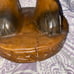 Vtg hand carved cat base flat top