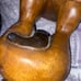Vtg hand carved cat base flat top