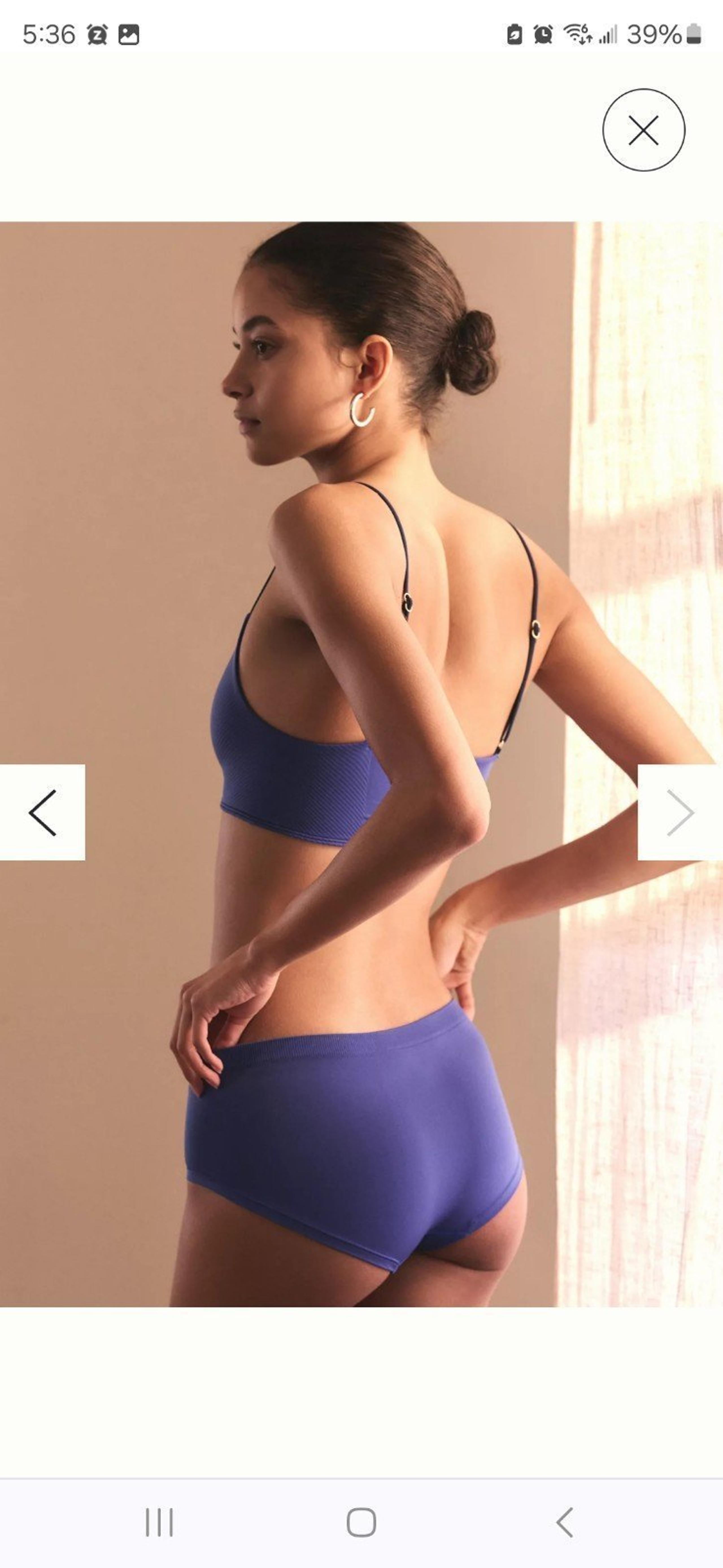 Anthropology NWT Panties Renna the seamless brief Size XXS/XS Blue Stretchy