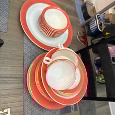 Vintage 1950’s Pyrex Dishware Set Flamingo Pink