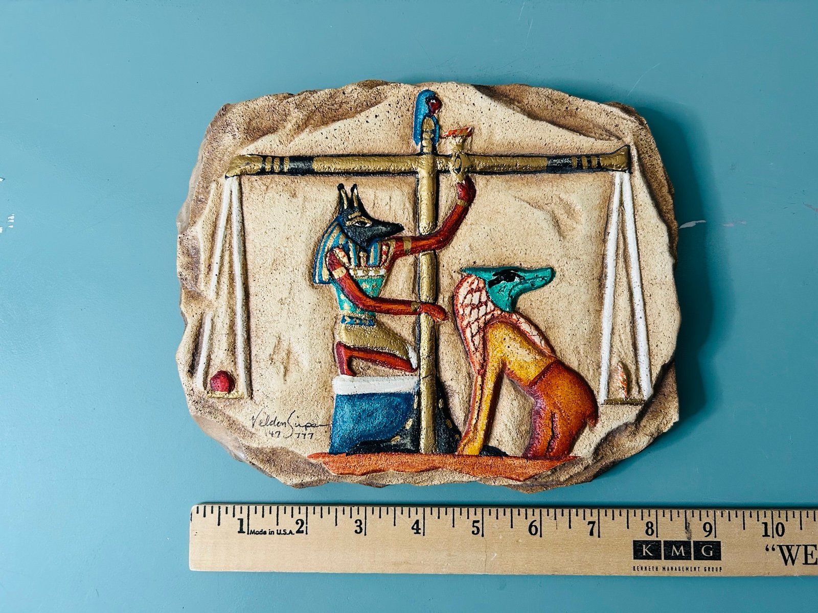 Vintage Egyptian wall plaque by velden super 147 of 777 limited