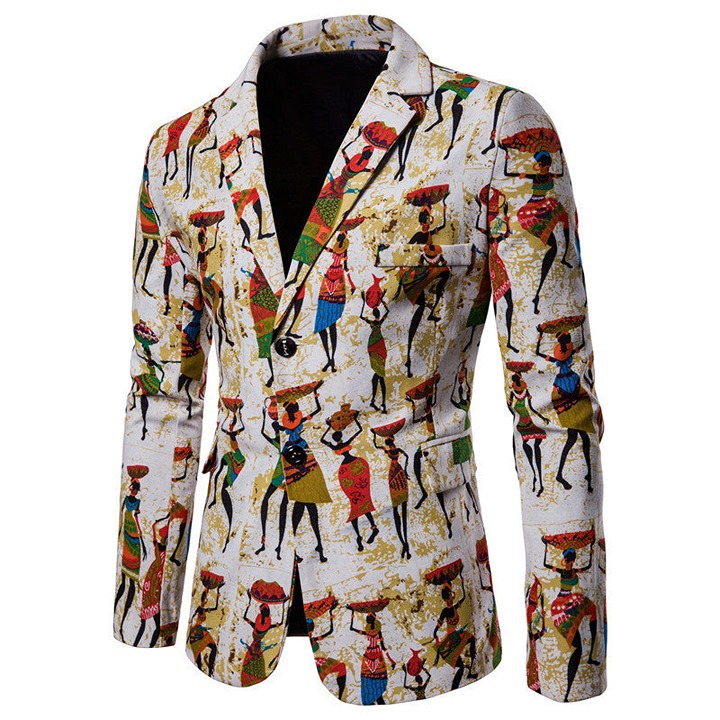 An African Man's Plus Size Suit Jacket Large