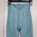 ACTA Seamless Crop Top Sz Medium and Leggings Sz Small Set High Waist Blue KORA