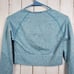 ACTA Seamless Crop Top Sz Medium and Leggings Sz Small Set High Waist Blue KORA