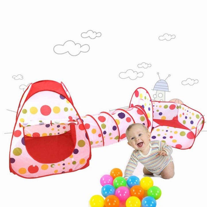 3pc Kids Play Tent Tunnel and Ball Pit