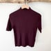 Madewell Stylish Ribbed Mock Neck Top in Deep Burgundy