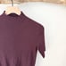 Madewell Stylish Ribbed Mock Neck Top in Deep Burgundy