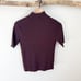 Madewell Stylish Ribbed Mock Neck Top in Deep Burgundy