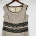 Escada Beige tan Tweed Sleeveless Wool Silk Blend Sheath Dress size 44 / large