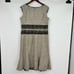 Escada Beige tan Tweed Sleeveless Wool Silk Blend Sheath Dress size 44 / large