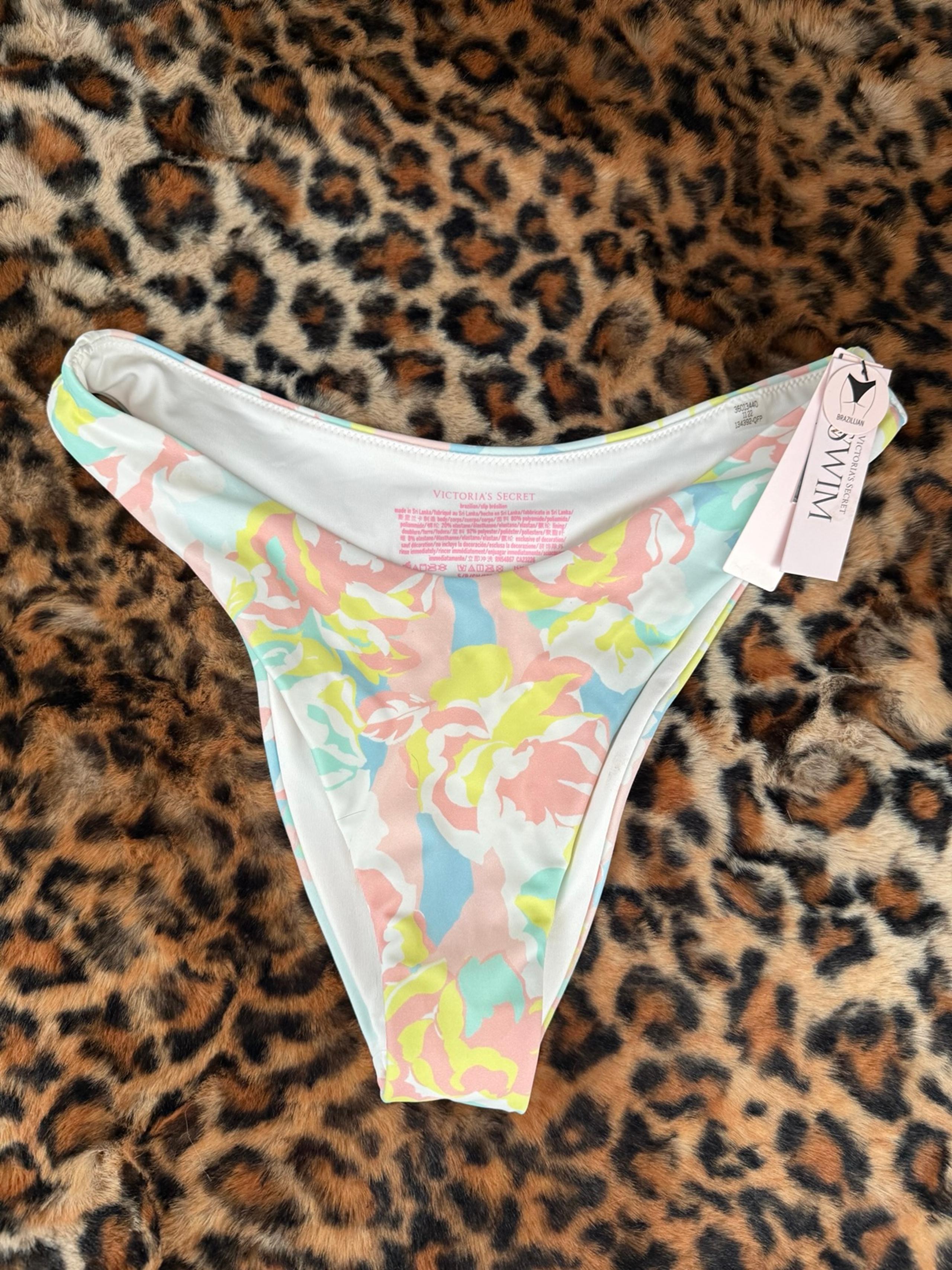 S Victoria secret bikini swim bathing suit Bottoms brazillian pastel camo VS
