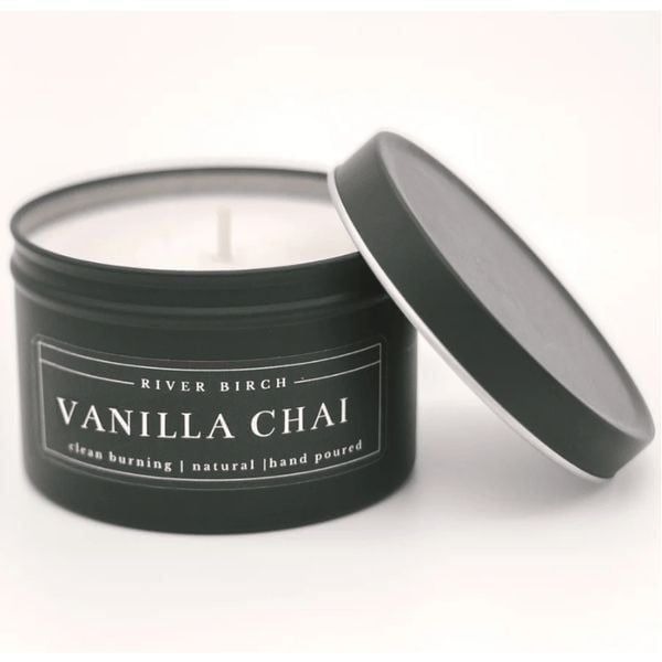 River Birch Set of 2 - 8oz Candles: Tobacco Vanilla, Vanilla Chai Home Fragrance