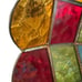Vintage Slag Stained Glass Pendant Multi Color MCM Hanging Swag Lamp Light 12”W