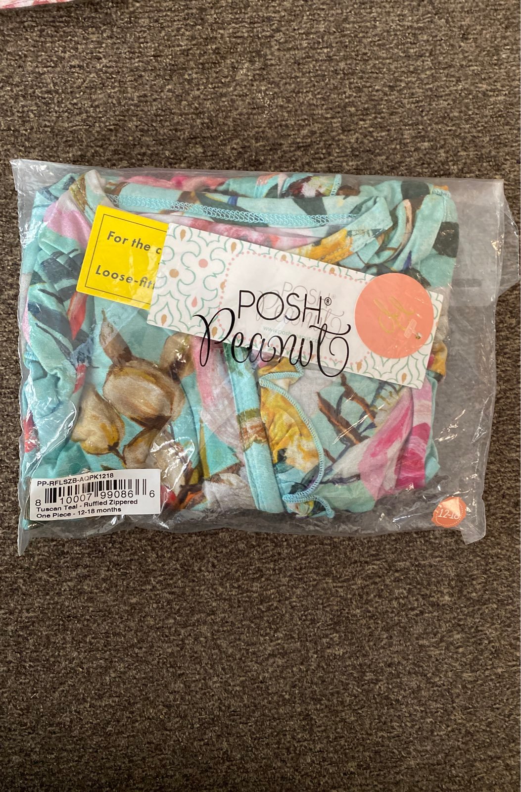 Posh Peanut Tuscan Teal Romper