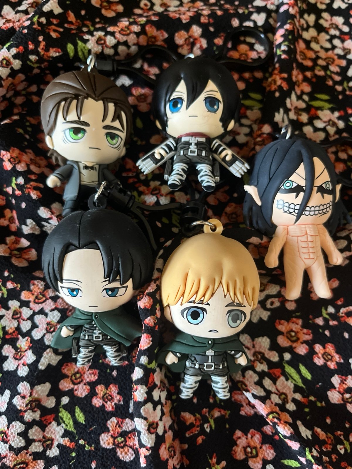 Attack on Titan figural bag clip bundle