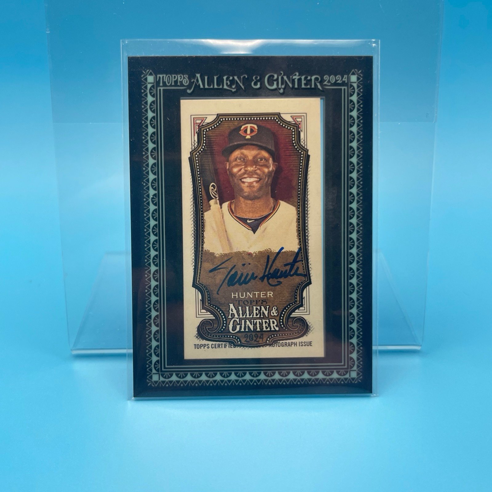 2024 Allen & Ginter Torii Hunter Mini Frame Auto Numbered08/25 Minnesota Twins
