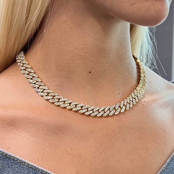 2ct Diamond 18K Gold Womens Chain Necklace 20 Jewelry NEW 2 ct Link 18 K 20 in