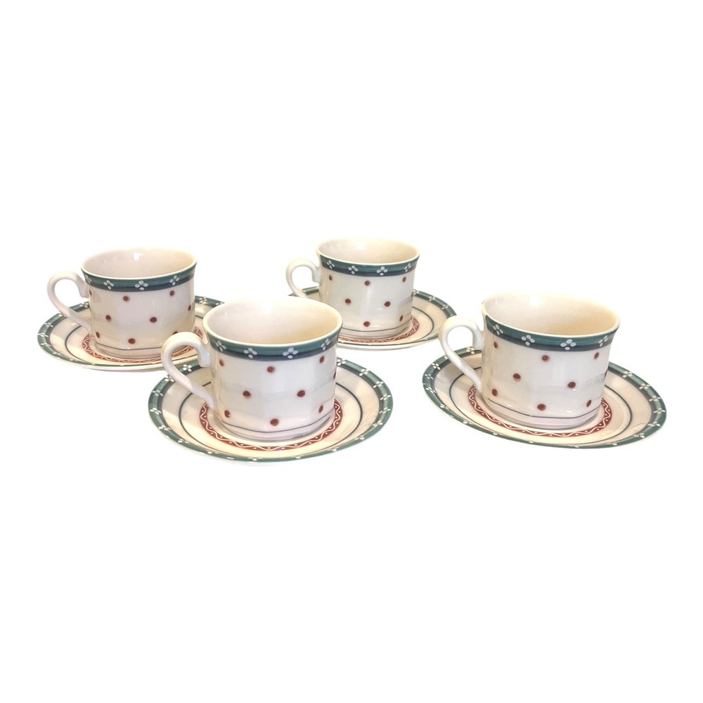 Villeroy Boch Ascoli Cita Campagna Demitasse Espresso Cup Saucer 8 Piece Set