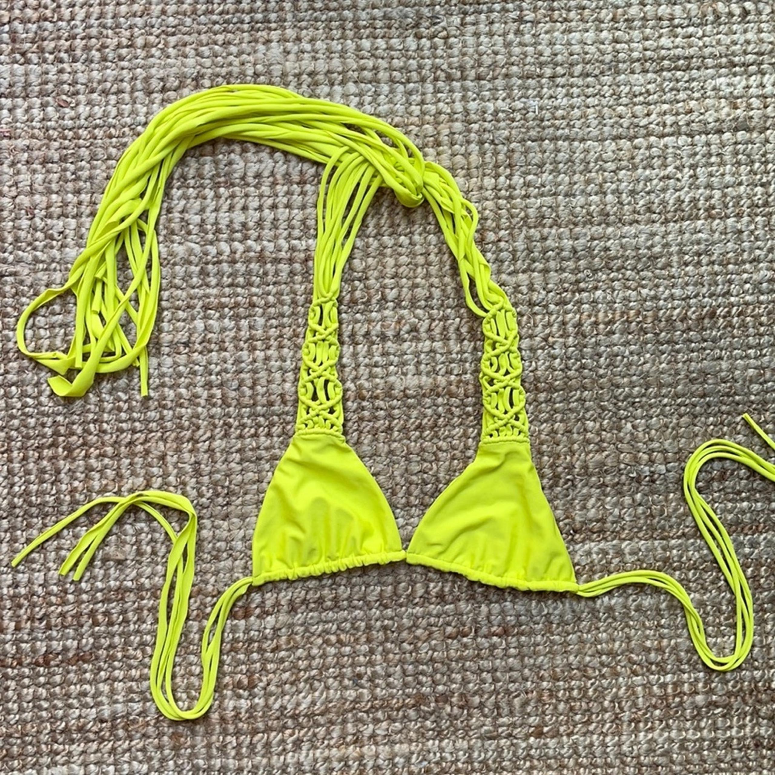 MIKOH neon bikini top