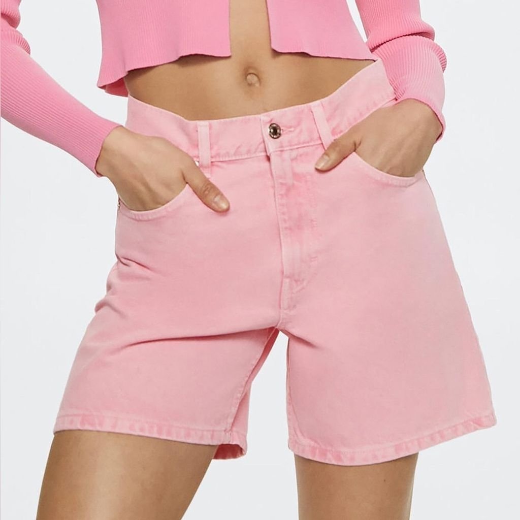 M.N.G Zaida straight denim light pink Shorts size 6