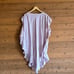 Jag Eden Dress Linen Blush Pink S/M Midi Round Hem Ruffle Trim Sleeves Pastel