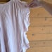 Jag Eden Dress Linen Blush Pink S/M Midi Round Hem Ruffle Trim Sleeves Pastel
