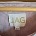 Jag Eden Dress Linen Blush Pink S/M Midi Round Hem Ruffle Trim Sleeves Pastel