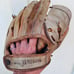 Vintage 1960s Wilson Leather Baseball Glove Mitt Dodgers Ron Perranoski A2260