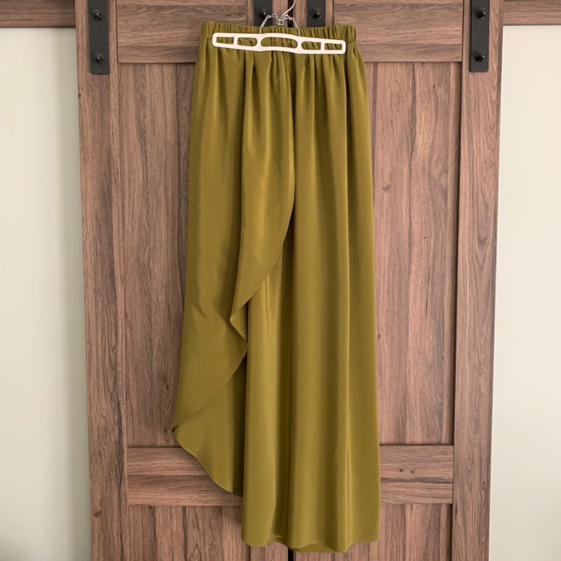 Silk Asymmetrical Maxi Skirt