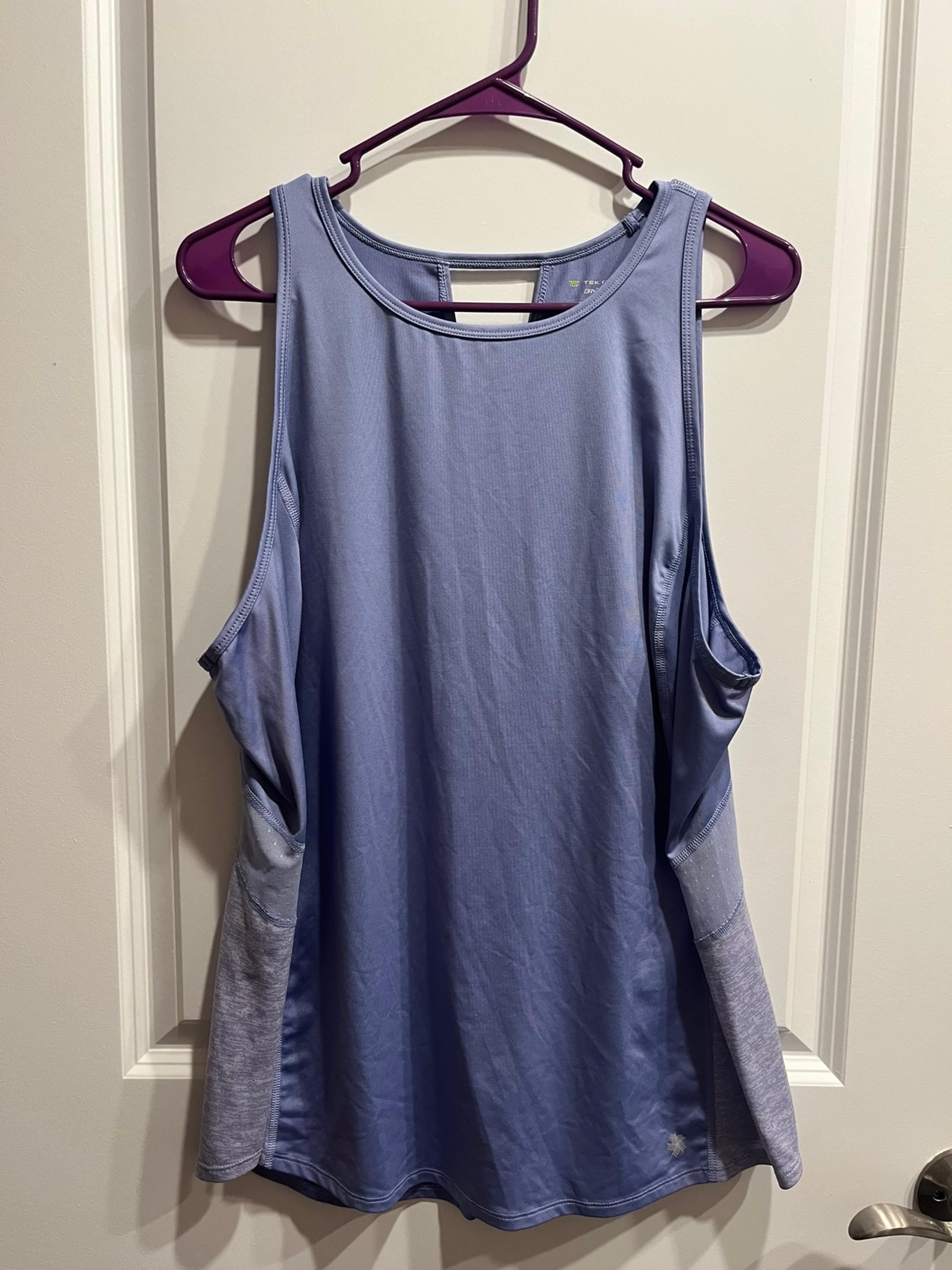 Tek Gear Womens Active Top Dry Tek Purple Tank Top Size XXL Athletic Jogging