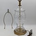 Crystal Cut Brass Ginger Jar Table Lamp