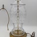Crystal Cut Brass Ginger Jar Table Lamp
