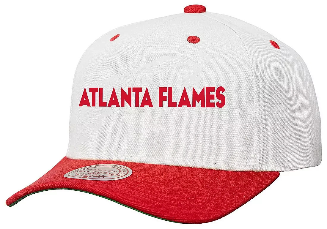 Mitchell & Ness Hat White/Red Atlanta Flames Hockey NHL Snapback Cap Calgary NEW