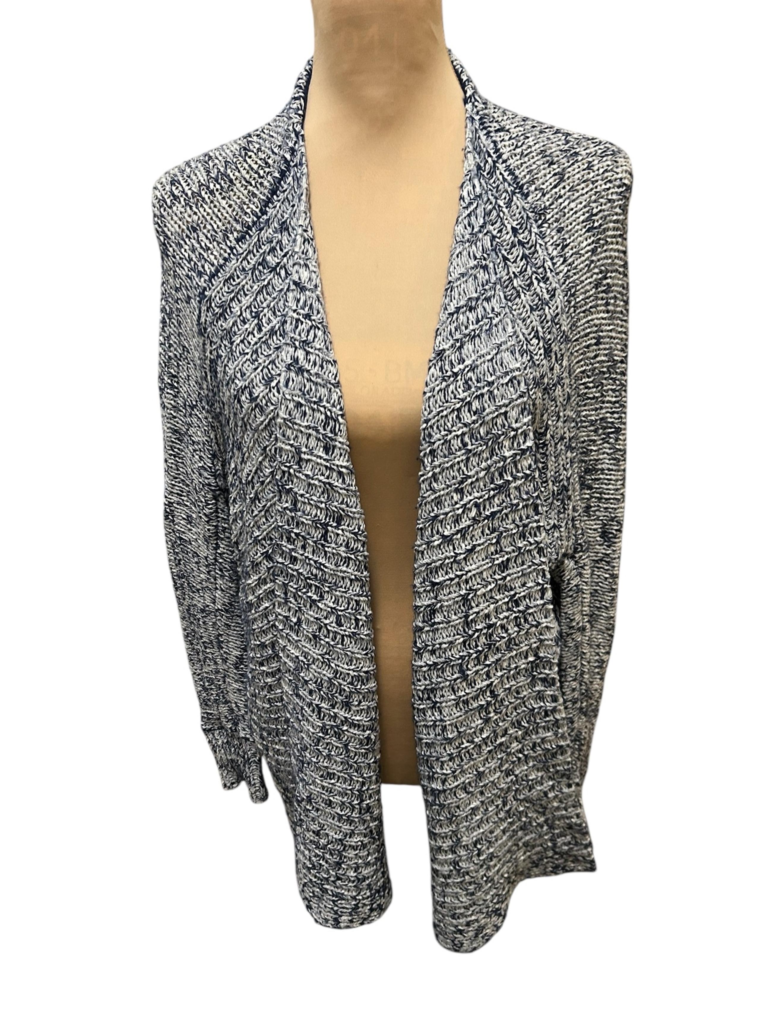 Velvet by Graham & Spencer Cardigan Marled Blue & Gray Size Medium Soft Comfy